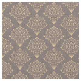 Tecido Gold Coffee Damask