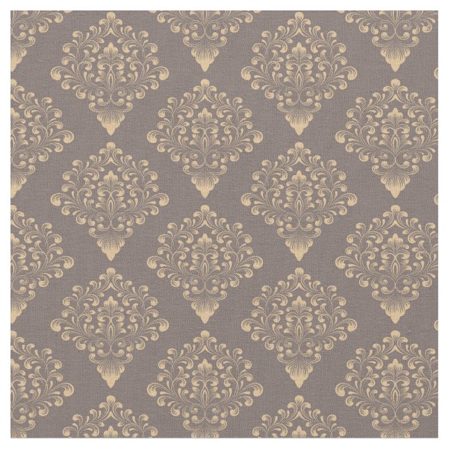 Tecido Gold Coffee Damask (Detalhe)