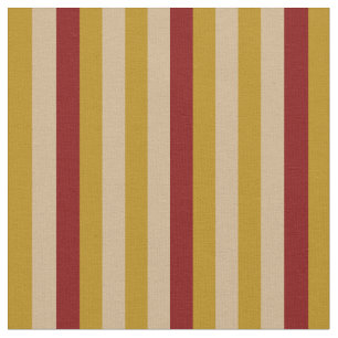 Tecido Goldenód Escuro, Bandas Coloridas de Tan e Maroon