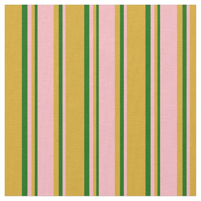 Tecido Goldenrod, Rosa claro e verde escuro (Detalhe)
