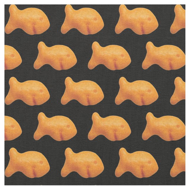 Tecido Goldfish, fundo preto (Detalhe)