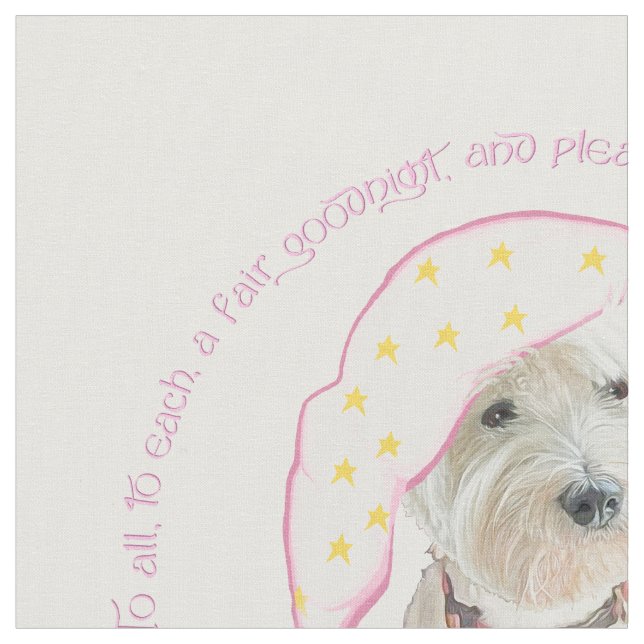 Tecido Goodnight Westie (Detalhe)