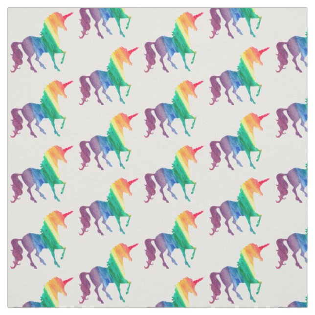 Tecido Gordo Rainbow Watercolor Silhouette (Modelo)