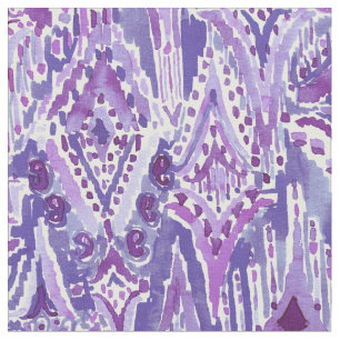 Tecido GOTAS da MARAVILHA Boho ultravioleta tribal Ikat