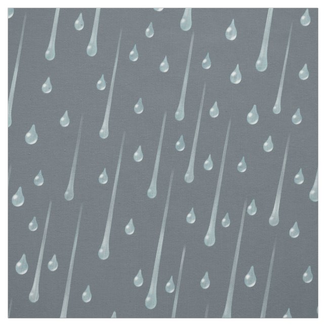 Tecido Gotas de Chuva Caindo Fofo Dia Chuvoso Cinza Escur (Modelo)