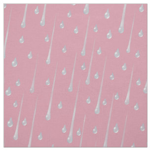 Tecido Gotas de Chuva Caindo Lindos Dias Chuvosos Rosa Es