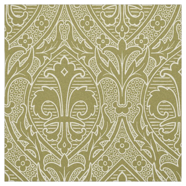 Tecido Gótica Revival Fleur de Lys - Antigo Dourado (Modelo)