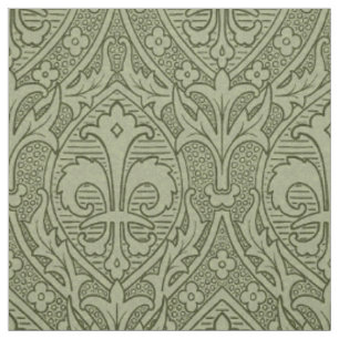 Tecido Gótica Revival Fleur de Lys - Mossy Green