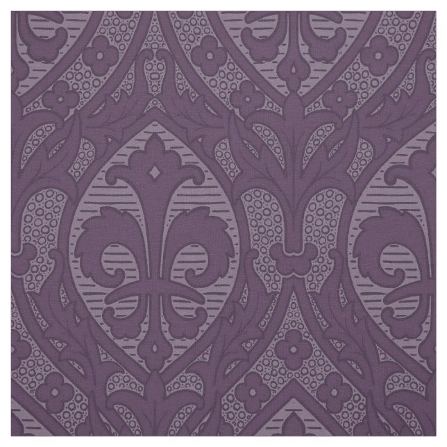 Tecido Gótica Revival Fleur de Lys - Roxo (Modelo)