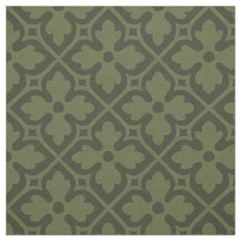 Tecido Gótica Revival Quatrefoils, Loden Green
