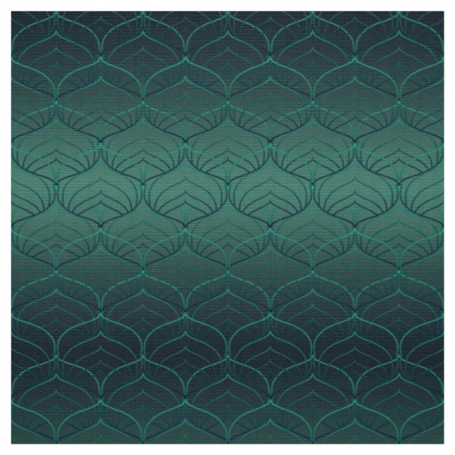 Tecido Gradiente verde em estilo art déco. (Modelo)