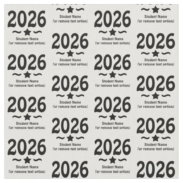 Tecido Graduation Star Class of 2026 Grad (Detalhe)