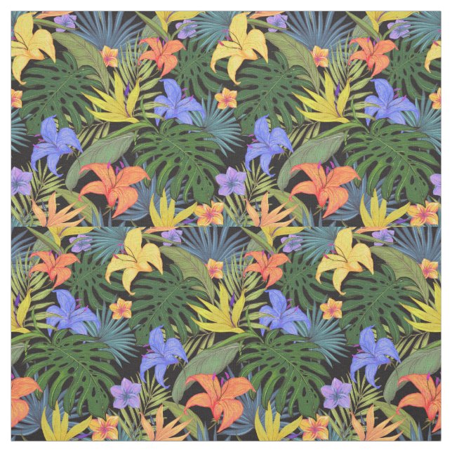 Tecido Gráfico da Flor Tropical Hawaii Aloha (Modelo)
