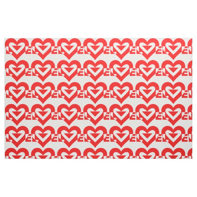 Tecido Gráfico de Amor legal, Vermelho (Fat Quarter)