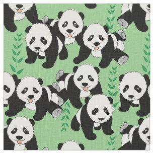 Tecido Gráfico de Ursos de Panda