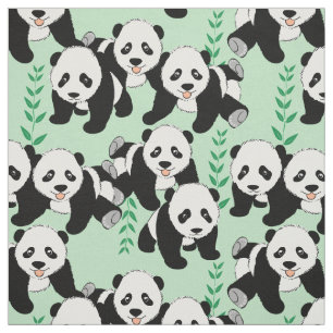 Tecido Gráfico de Ursos de Panda