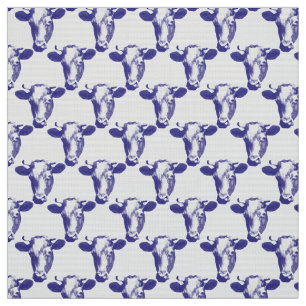 Tecido Gráfico roxo da vaca do pop art