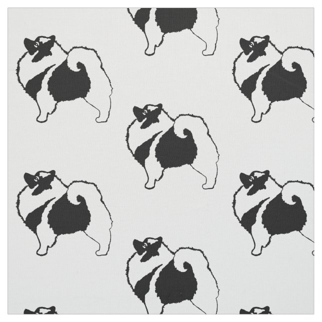 Tecido Gráficos Keeshond - Arte de Cachorro Original (Modelo)