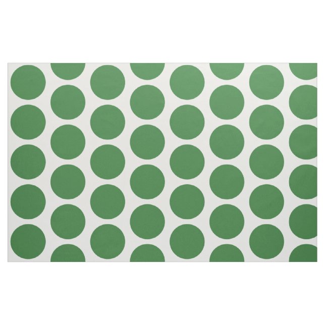Tecido grande branco verde das bolinhas (Jarda)