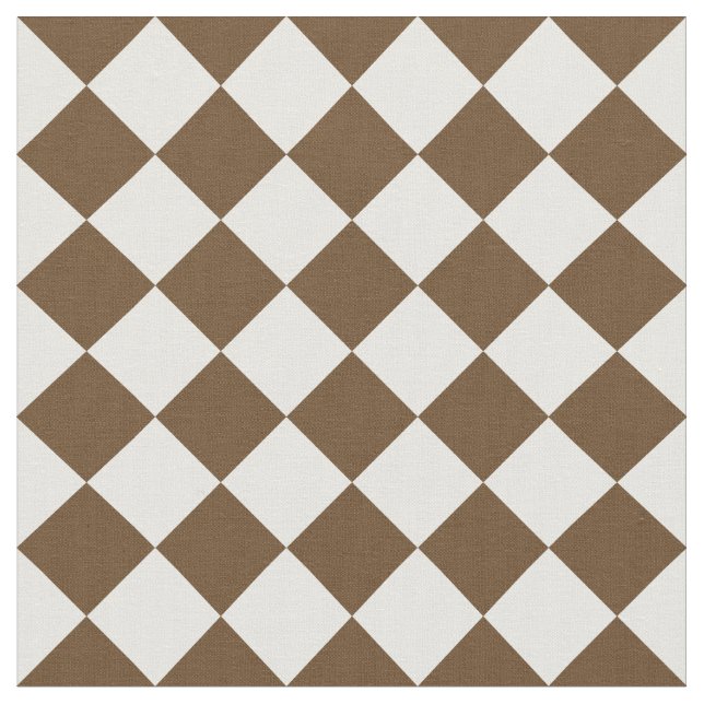 Tecido Grande Checkered de Diag - Brown branco e escuro (Detalhe)