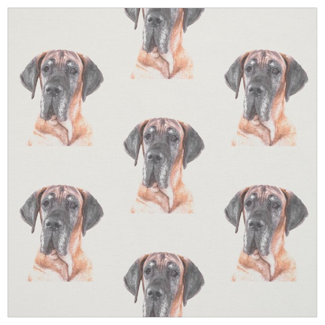Tecido Grande Retrato de Cachorro Danado (Modelo)
