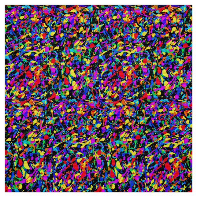 Tecido Grande Splatter - Poplin de Poliéster (Modelo)