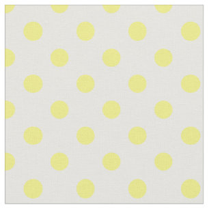 Tecido Grandes bolinhas - amarelo no branco