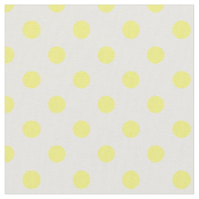 Tecido Grandes bolinhas - amarelo no branco (Detalhe)