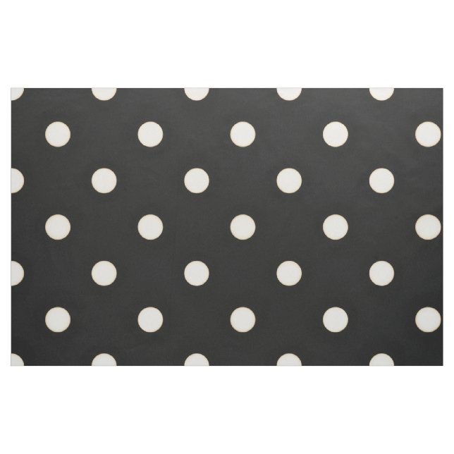 Tecido Grandes Bolinhas, brancas e pretas (Fat Quarter)