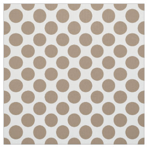 Tecido Grandes pontos retros - tan e branco do taupe