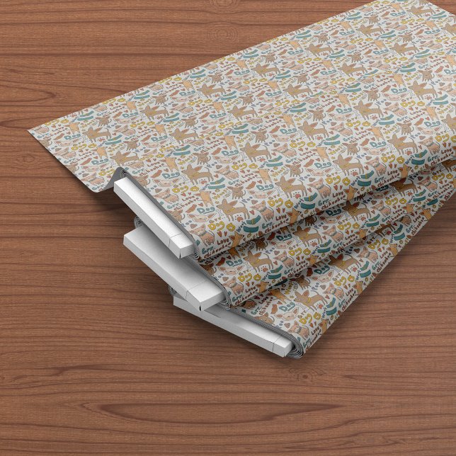 Tecido Grátis Chihuahua Dogs Cartoon Sem Costura Padrão (Criador carregado)