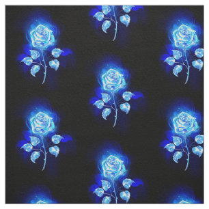 Tecido Gravação de Rosa Azul