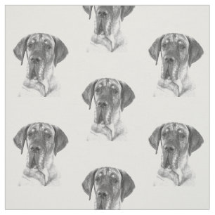 Tecido Great dane preto e branco