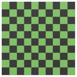 Tecido Green & Black Checkerboard
