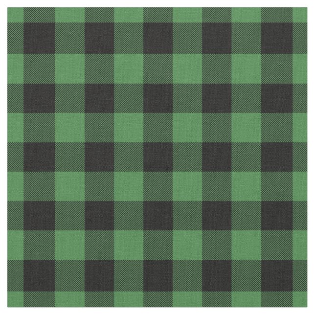 Tecido Green & Black Gingham Plaid (Detalhe)