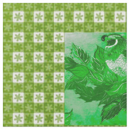 Tecido Green Check Quail Fabric