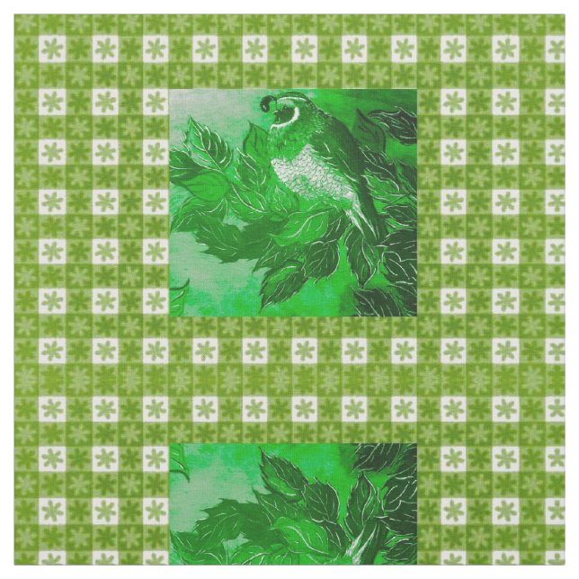 Tecido Green Check Quail Fabric (Modelo)