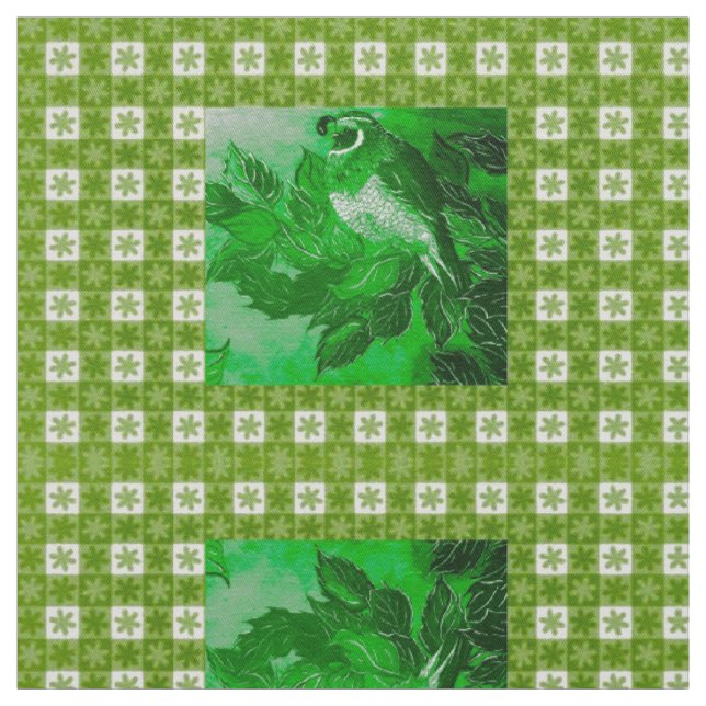 Tecido Green Check Quail Fabric (Modelo)