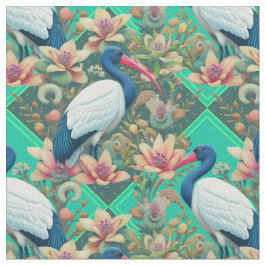 Tecido Green Ibis Bloom