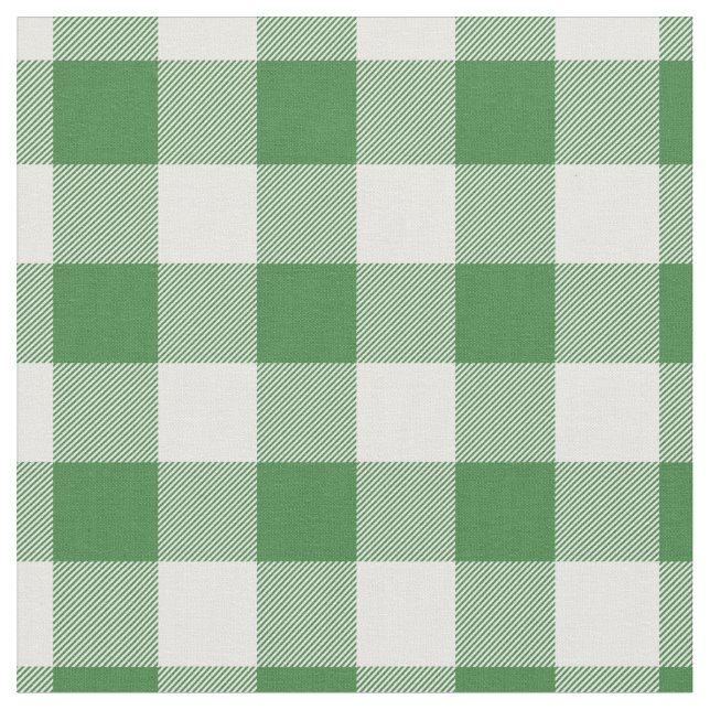 Tecido Green & White Plaid Gingham (Detalhe)