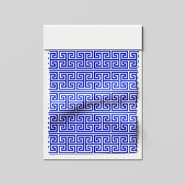 Tecido Grego Meander Key Square H Patterno Blue