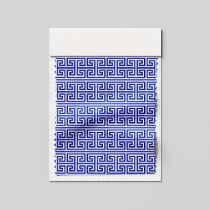 Tecido Grego Meander Key Square H Patterno Blue