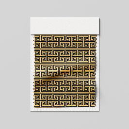 Tecido Grego Meander Key Square H Patterno Brown