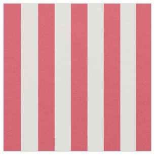 Tecido Grelhas brancas de creme vermelho rosado Elegante 