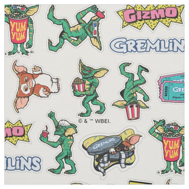 Tecido Gremlins™ Sticker Fun Pattern (Modelo)
