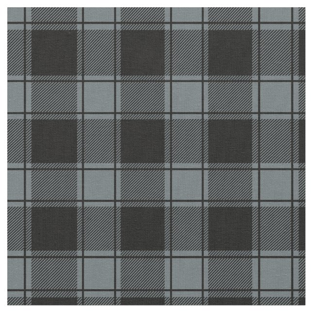 Tecido Grey Blue & Black Buffalo Plaid (Detalhe)