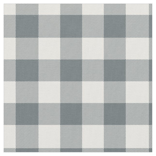 Tecido Grey Blue & White Plaid Gingham (Detalhe)