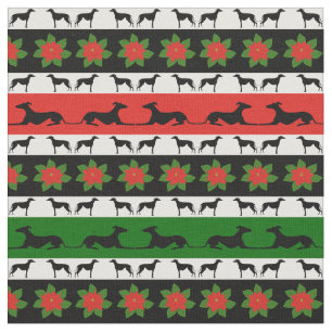 Tecido Greyhound Christmas Silhouettes