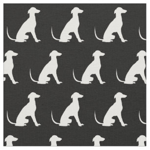 Tecido Greyhound Dog Silhout Pet
