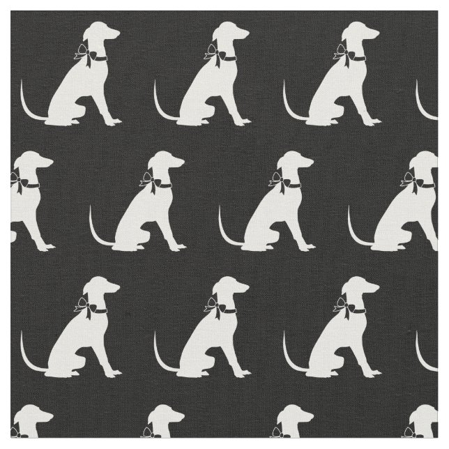 Tecido Greyhound Dog Silhout Pet (Detalhe)